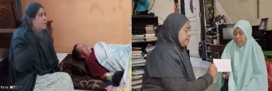 Pengurus RT 03/08 Bakti Jaya Jenguk Bude Kholil dan Takziah ke Rumah Alm Bapak Juang